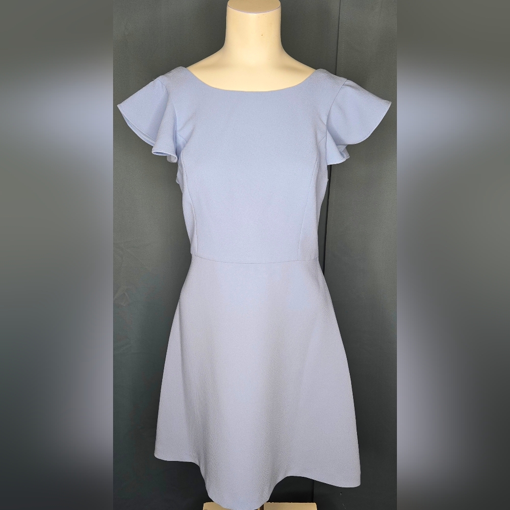 Bcbgeneration Periwinkle Blue Flutter Sleeve Fit … - image 1